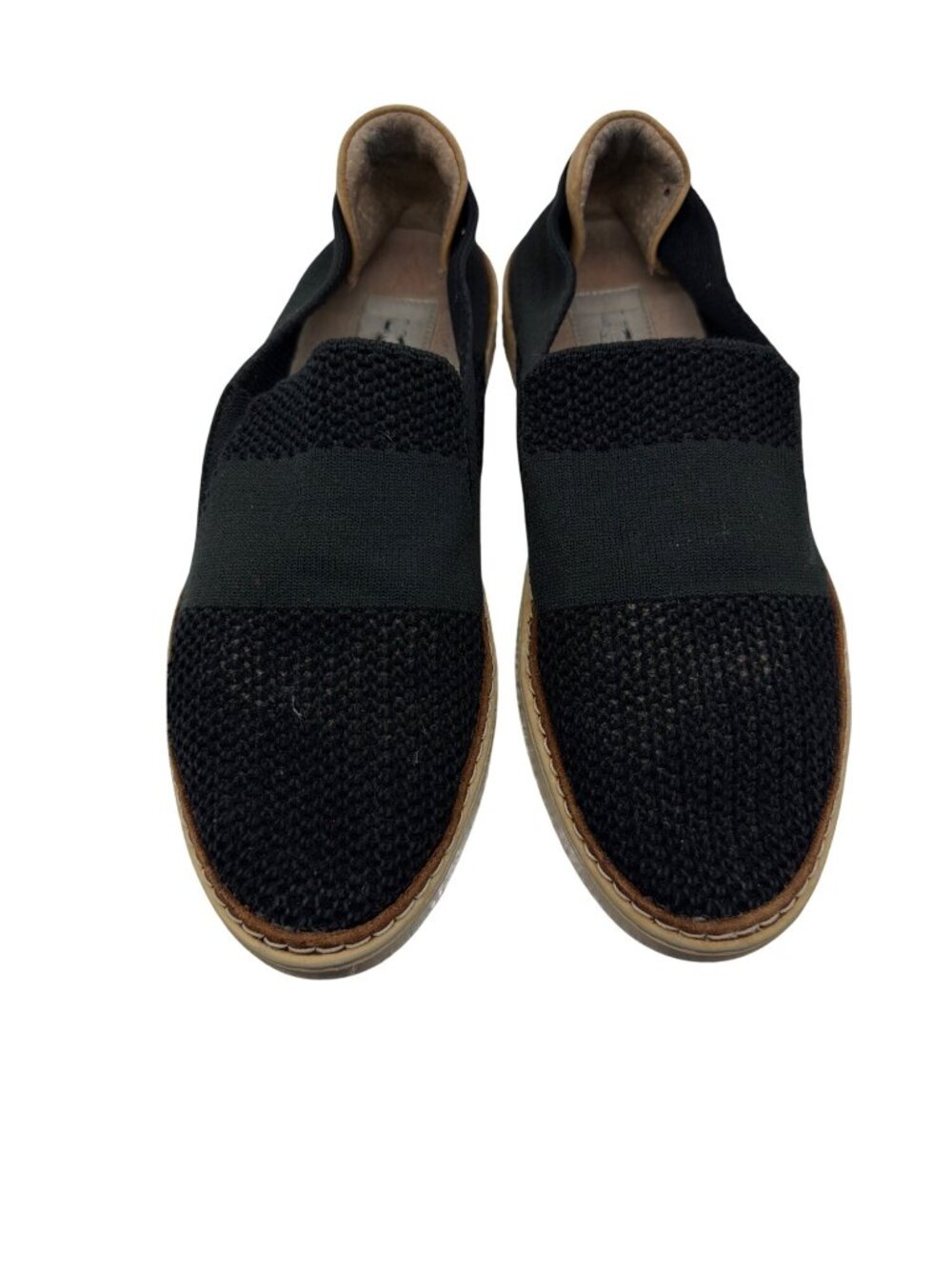 UGG Women's Black Knit Slip-On Shoes Lightweight Casual Style Suede Back Accents